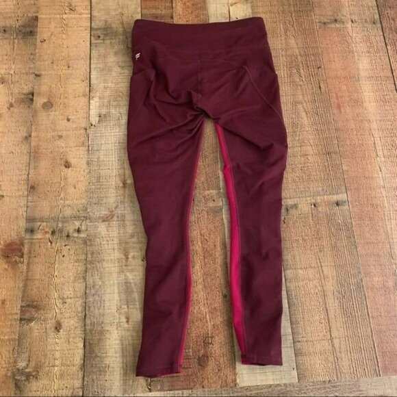 Fabletics mid-rise powerhold colorblock, burgundy - Picture 10 of 12